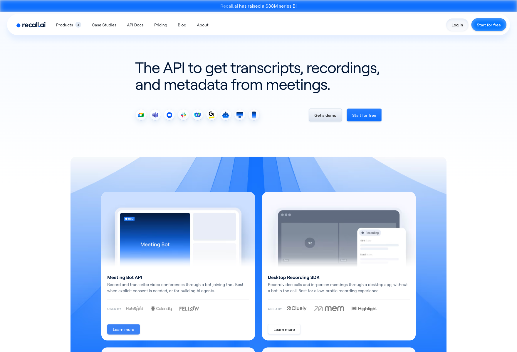 Recall.ai’s website, reviewed with Sitepager before publishing