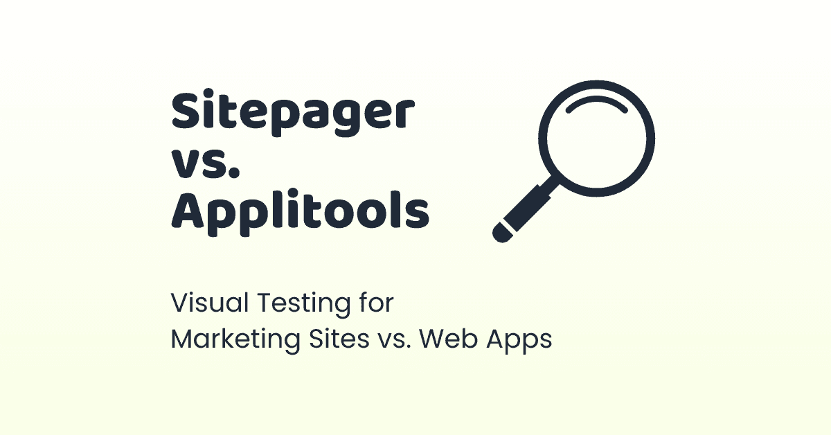 Sitepager vs Applitools comparison
