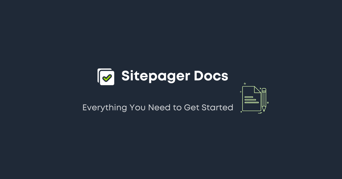 Getting Started with Sitepager | Sitepager Docs